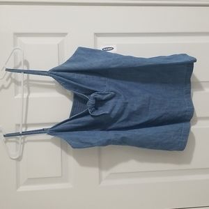 XL Denim/Chambray Adjustable Strap Tank Top